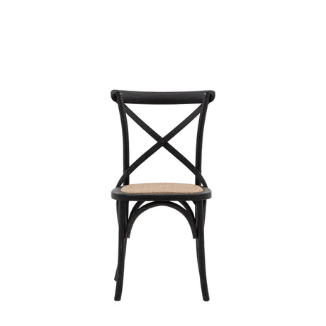 Amos Cafe Chair Black/Rattan (2pk) –  from Amos Lighting + Home