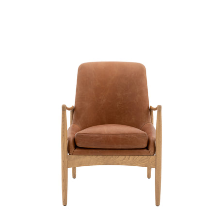 Amos Carrera Armchair Brown Leather  –  from Amos Lighting + Home