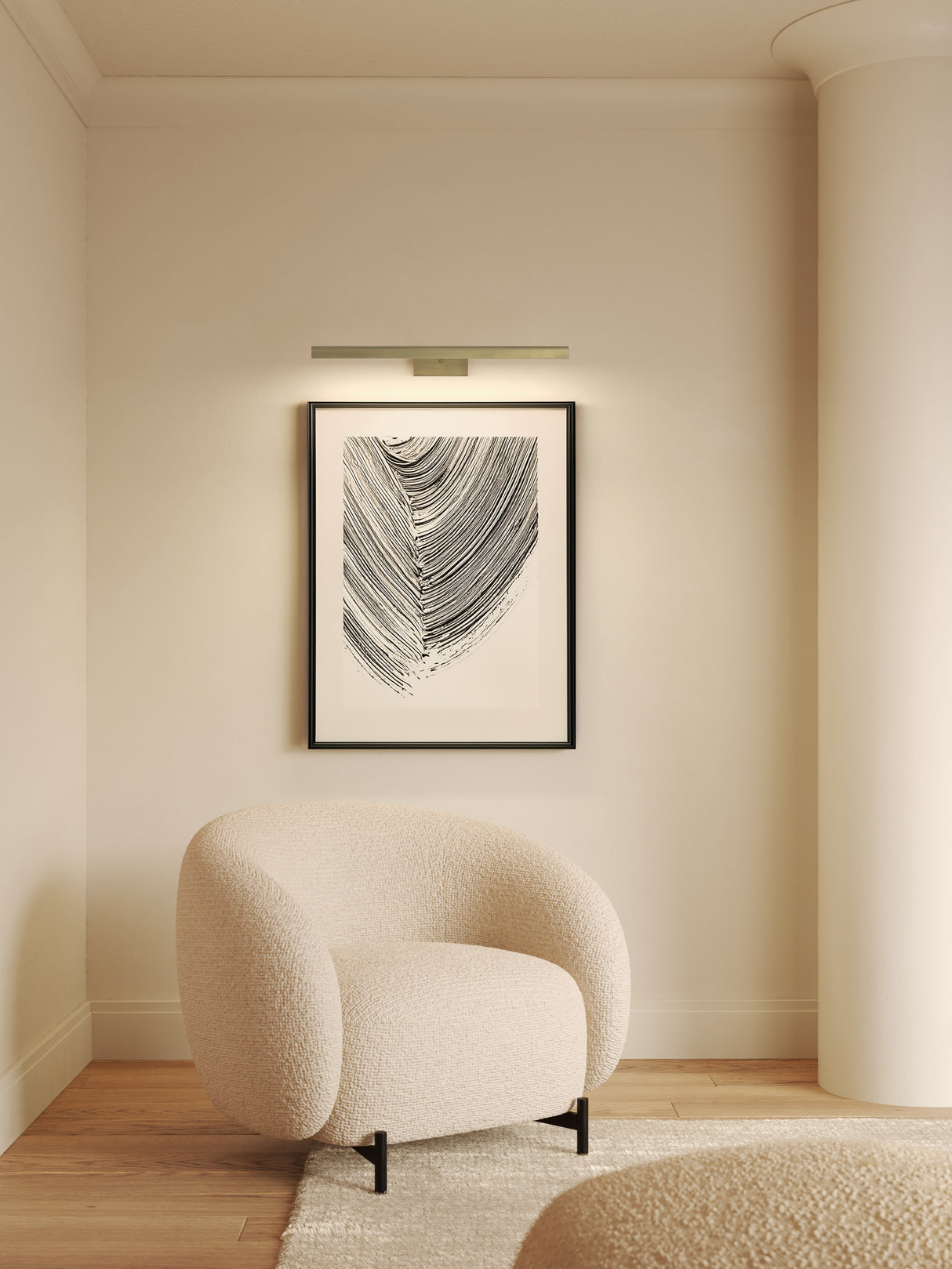 Astro Renoir 680 Matt Brushed Brass Interior Picture Light