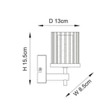 Endon Britton Bathroom Wall Light Chrome