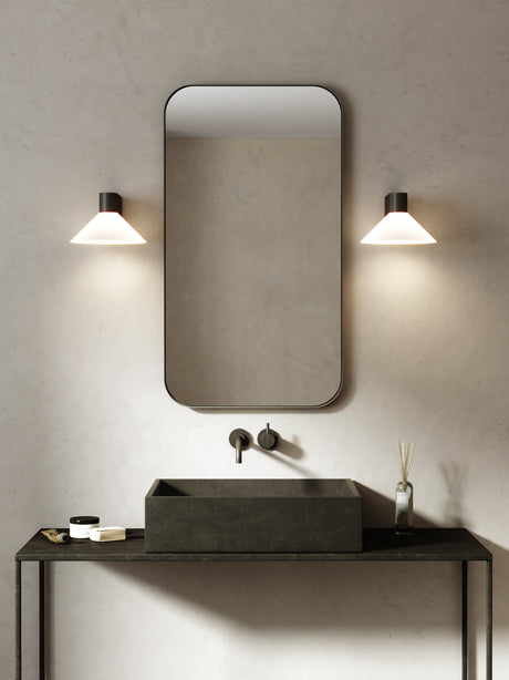 Astro Conic Matt Black Bathroom Wall Light