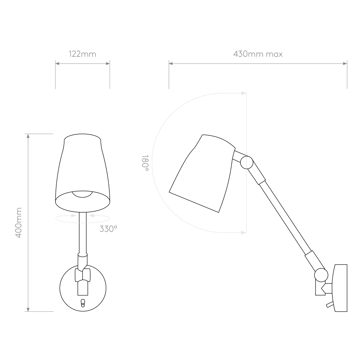 Astro Atelier Grande Matt Black Interior Wall Light