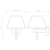 Astro Roma Matt Gold Bathroom Wall Light