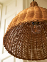 Garden Trading Mouldon Pendant Light Natural Rattan Medium