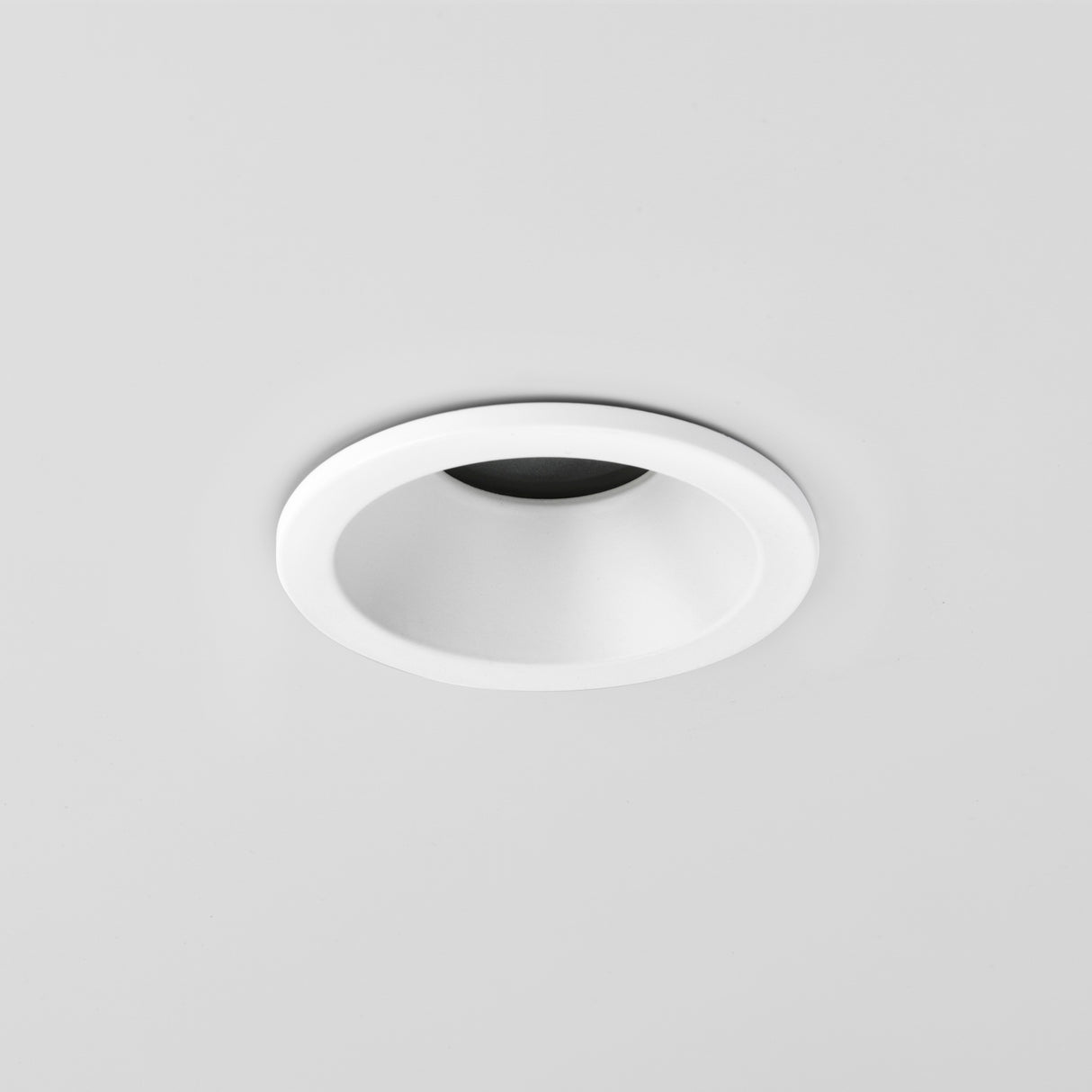 Astro Minima Round Fixed IP65 Matt White Bathroom Downlight