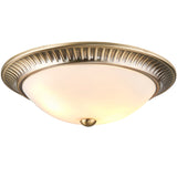 Endon Brahm Flush Ceiling Light Antique Brass