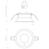 Astro Minima Slimline Round Adjustable Fire-Rated Matt White Interior Downlight