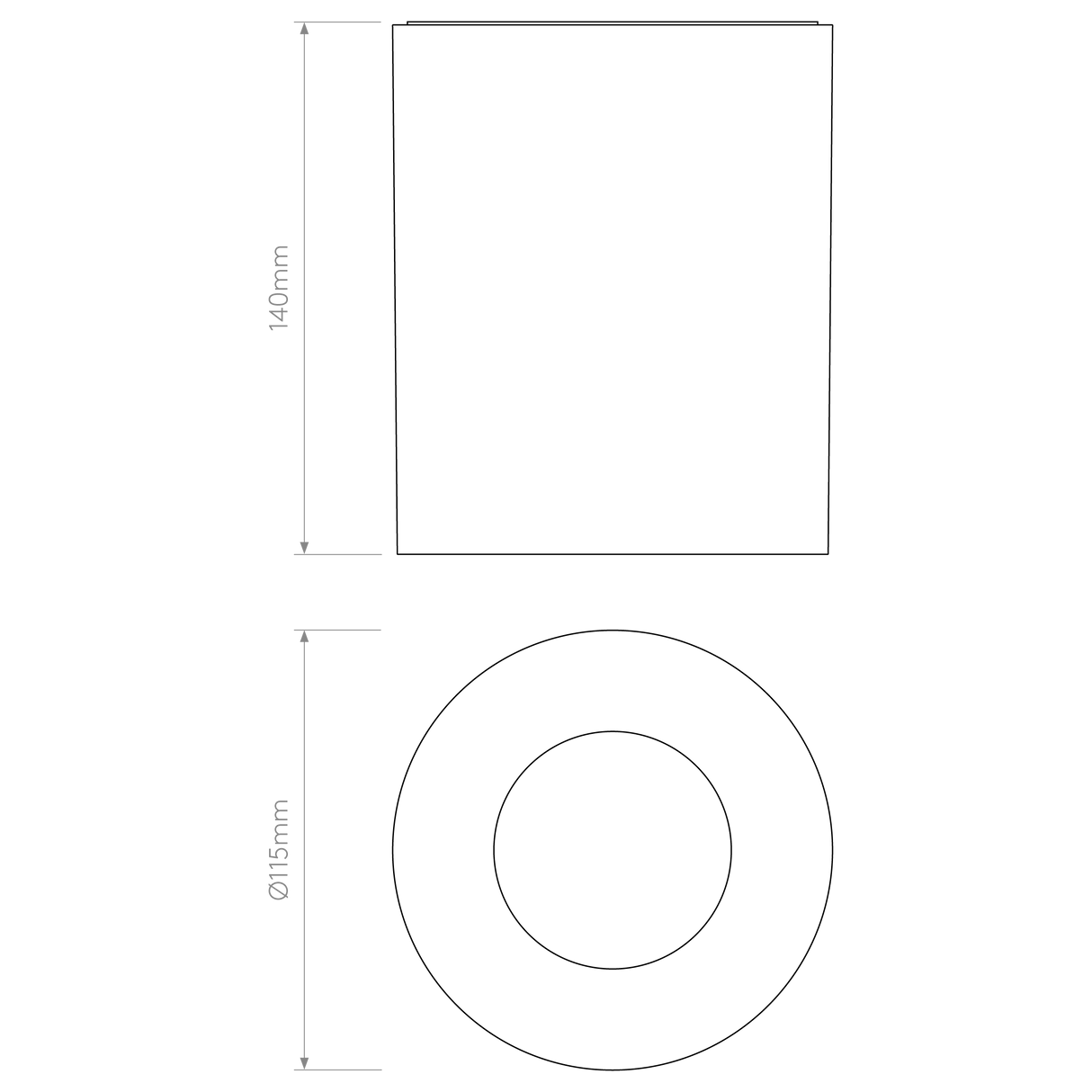 Astro Kos Round 140 LED Textured White Outdoor Downlight