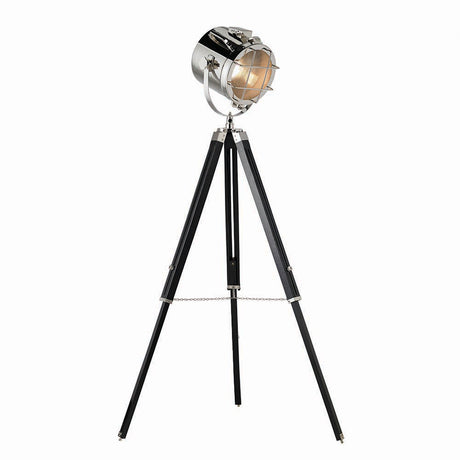 Endon Nautical Floor Lamp Polished nickel plate & black paint