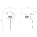 Astro Mitsu Wall Base Matt Nickel Interior Wall Light