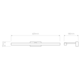 Astro Kashima 620 LED Polished Chrome Bathroom Wall Light