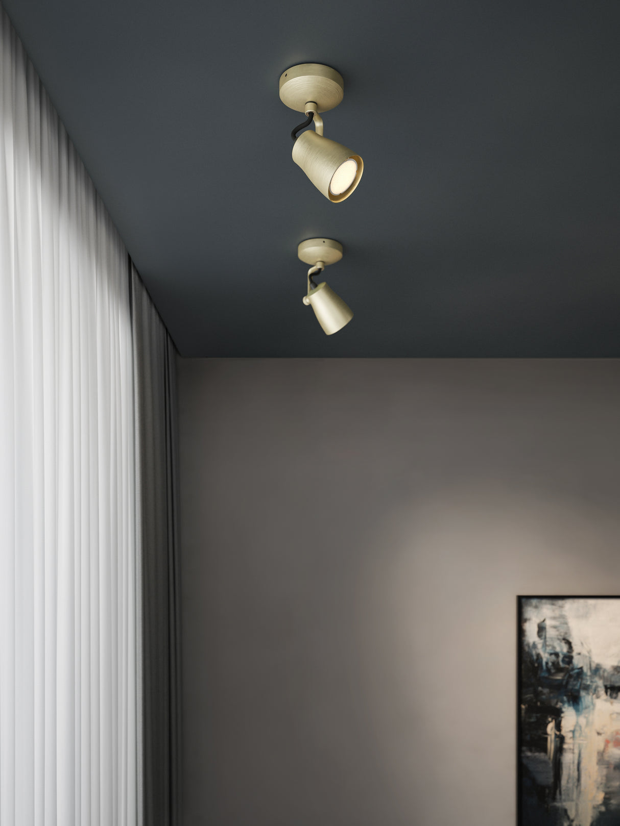 Astro Juno Single Matt Brushed Brass Interior Spotlight