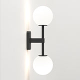 Astro Tacoma Twin Matt Black Bathroom Wall Light