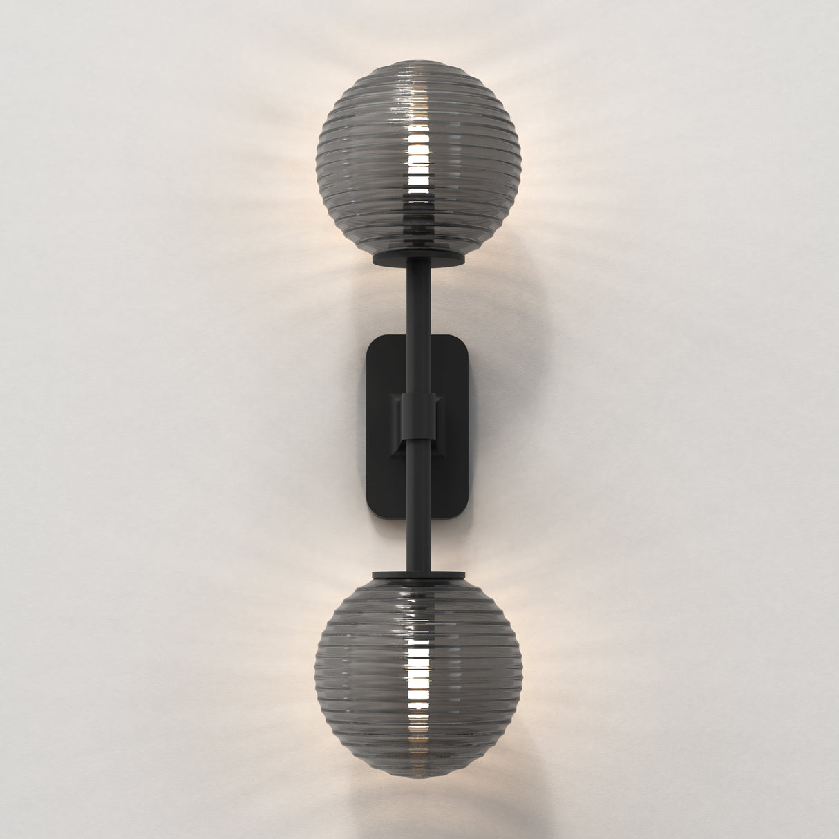 Astro Tacoma Twin Matt Black Bathroom Wall Light
