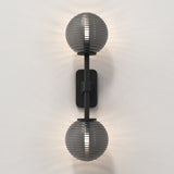 Astro Tacoma Twin Matt Black Bathroom Wall Light