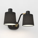 Astro Edward Twin Base Matt Black Interior Wall Light