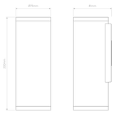 Astro Ava 200 Coastal Brushed Stainless Steel Coastal Wall Light