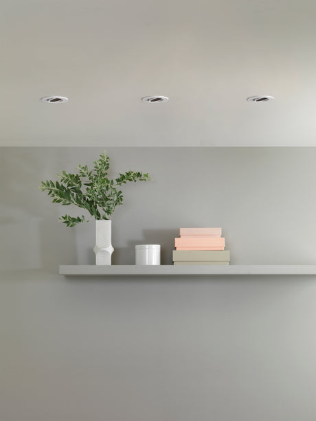 Astro Pinhole Slimline Square Adjustable Fire-Rated Matt White Interior Downlight