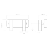 Astro Enna Twin Matt Nickel Interior Reading Light