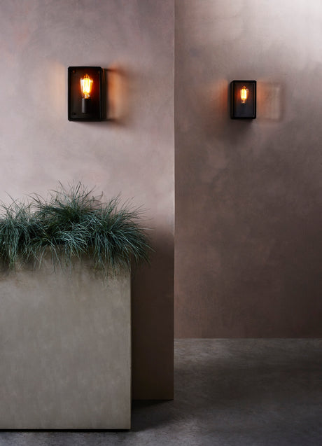 Astro Homefield 130 Textured Black Outdoor Wall Light