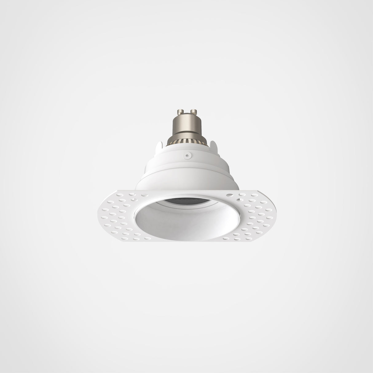 Astro Trimless Slimline Round Adjustable Fire-Rated Matt White Interior Downlight