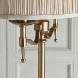 Interiors 1900 Stanford Floor Lamp Antique Brass with Champagne Shade