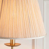 Interiors 1900 Stanford Swing Floor Lamp Antique Brass with Champagne Shade