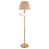 Interiors 1900 Stanford Swing Floor Lamp Antique Brass with Champagne Shade
