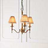 Interiors 1900 Stanford 3lt Chandelier Antique Brass with Champagne Shades