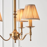 Interiors 1900 Stanford 3lt Chandelier Antique Brass with Champagne Shades