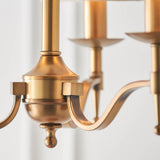Interiors 1900 Stanford 3lt Chandelier Antique Brass with Champagne Shades
