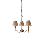Interiors 1900 Stanford 3lt Chandelier Antique Brass with Champagne Shades