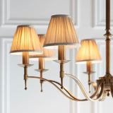 Interiors 1900 Stanford 8lt Chandelier Antique Brass with Champagne Shades
