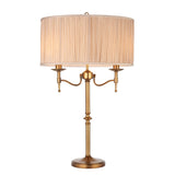 Interiors 1900 Stanford Table Lamp Antique Brass with Champagne Shade