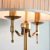 Interiors 1900 Stanford Table Lamp Antique Brass with Champagne Shade
