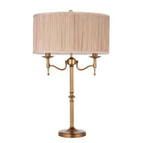Interiors 1900 Stanford Table Lamp Antique Brass with Champagne Shade