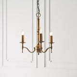 Interiors 1900 Stanford 3lt Chandelier Antique Brass