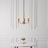 Interiors 1900 Stanford 3lt Chandelier Antique Brass
