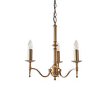 Interiors 1900 Stanford 3lt Chandelier Antique Brass