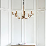 Interiors 1900 Stanford 8lt Chandelier Antique Brass