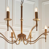 Interiors 1900 Stanford 8lt Chandelier Antique Brass