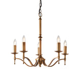 Interiors 1900 Stanford 5lt Chandelier Antique Brass