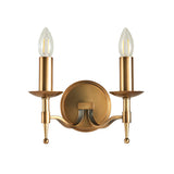 Interiors 1900 Stanford Twin Wall Light Antique Brass