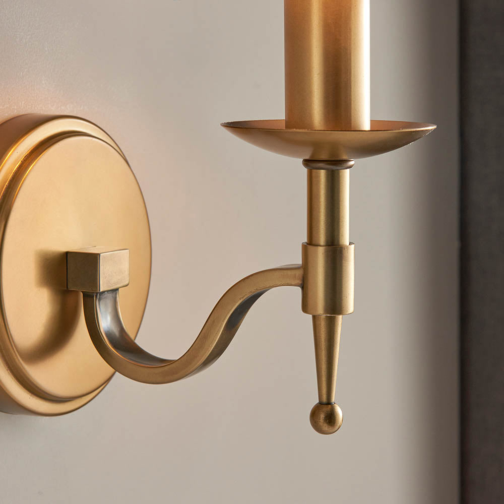 Interiors 1900 Stanford Single Wall Light Antique Brass