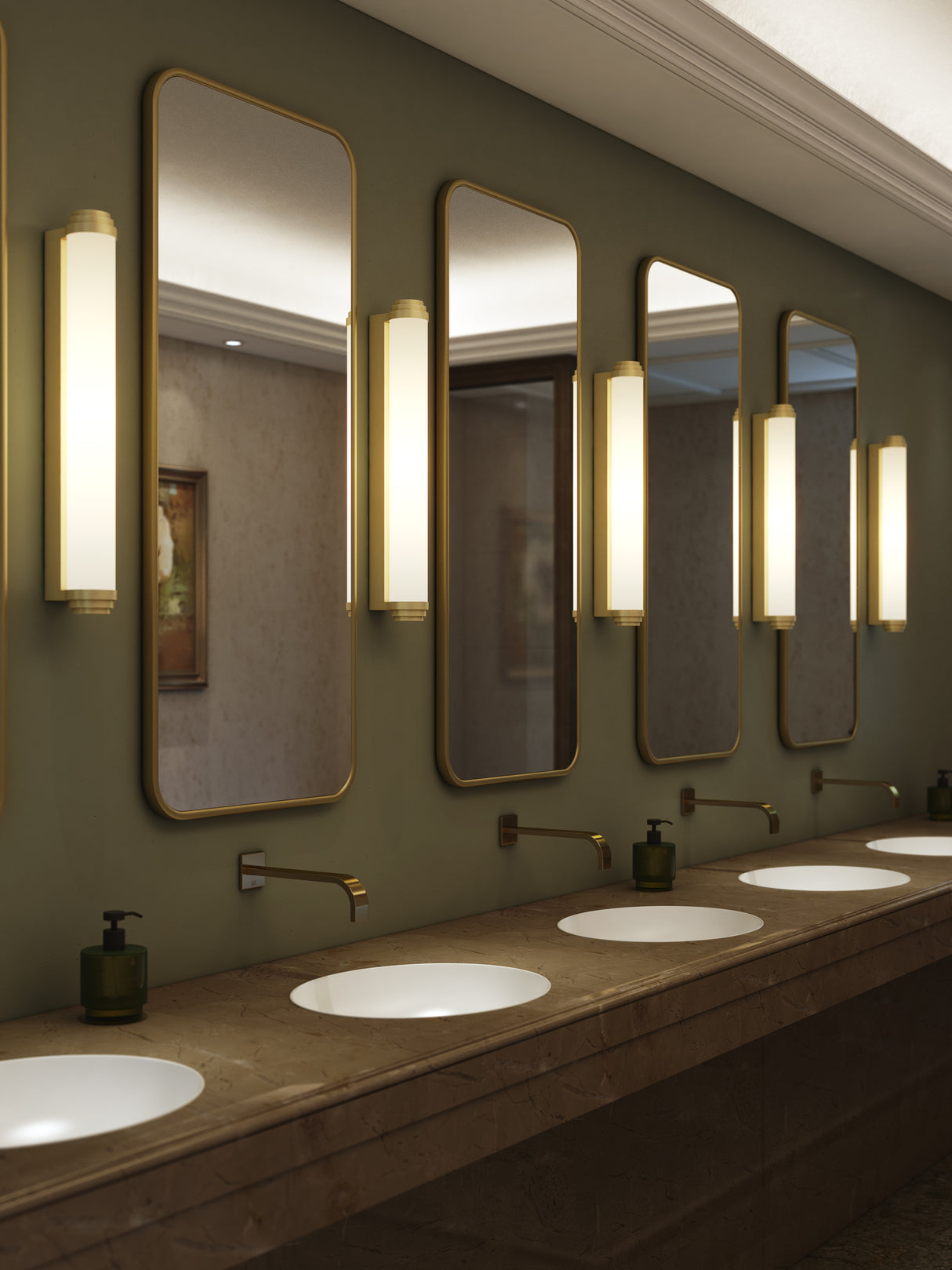 Astro Burlington 600 Phase Matt Gold Bathroom Wall Light