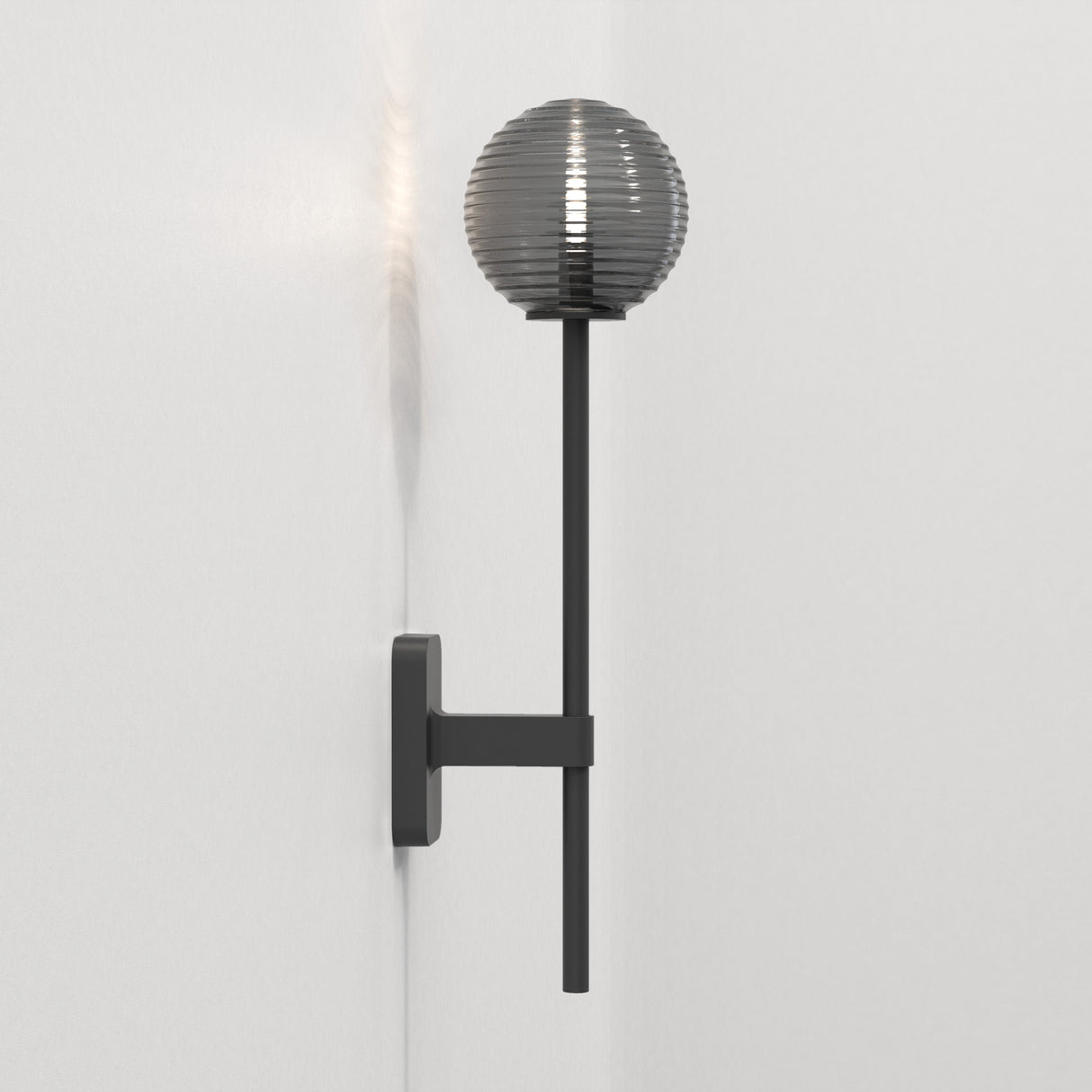 Astro Tacoma Single Grande Matt Black Bathroom Wall Light
