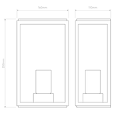 Astro Homefield 160 Textured Black Outdoor Wall Light