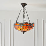 Tiffany Dragonfly Flame Medium Inverted 3lt pendant