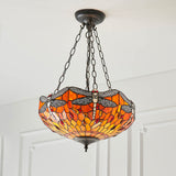 Tiffany Dragonfly Flame Medium Inverted 3lt pendant