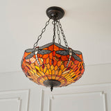 Tiffany Dragonfly Flame Medium Inverted 3lt pendant